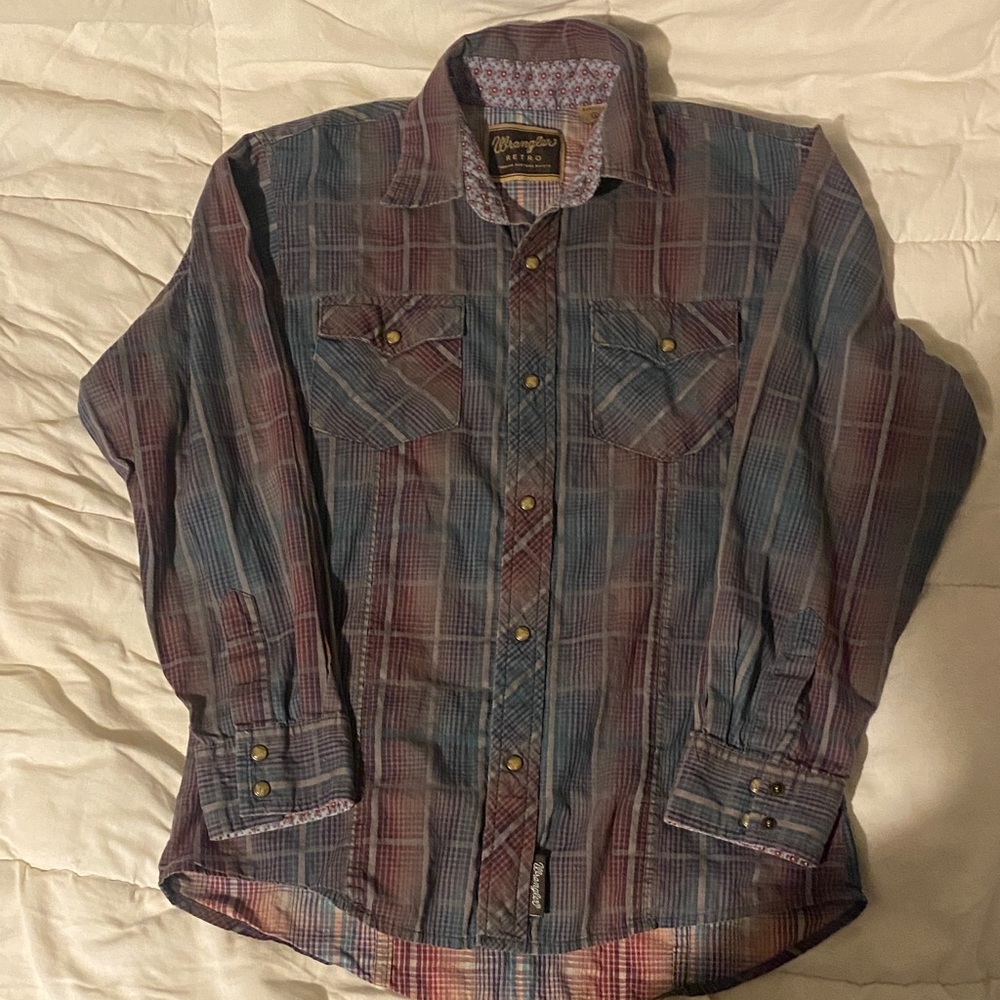 Boys Wrangler Multicolor Plaid western shirt